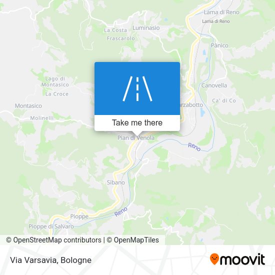 Via Varsavia map