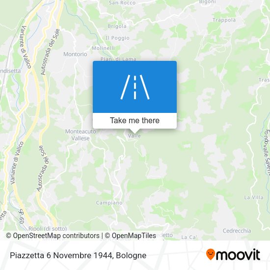 Piazzetta 6 Novembre 1944 map