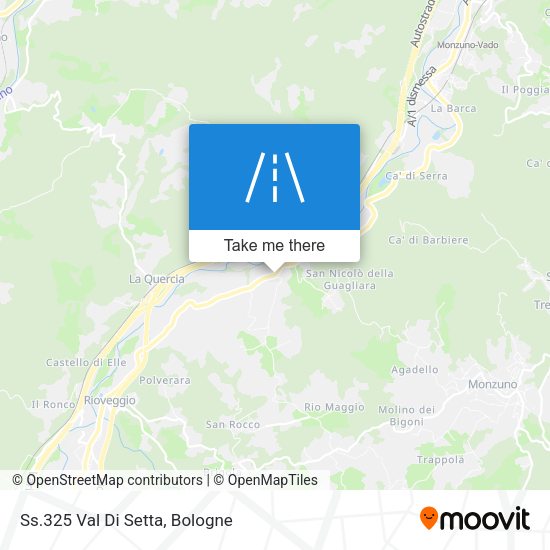 Ss.325 Val Di Setta map