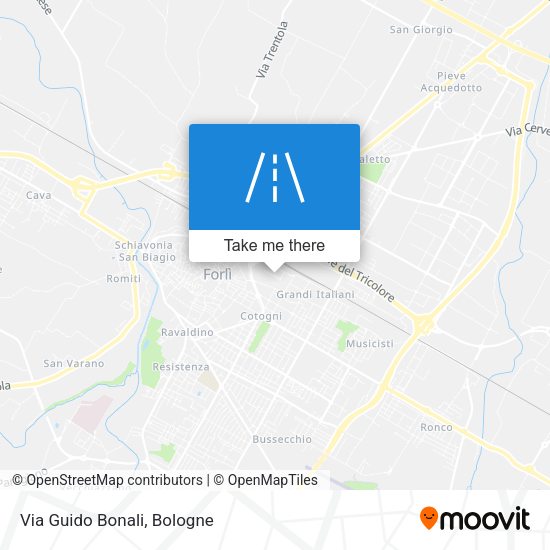Via Guido Bonali map