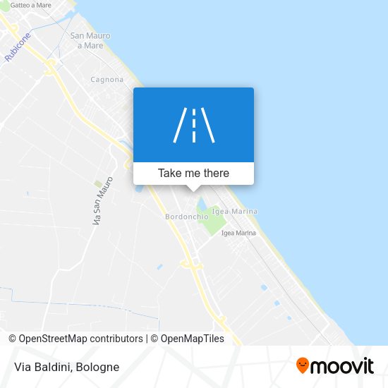 Via Baldini map