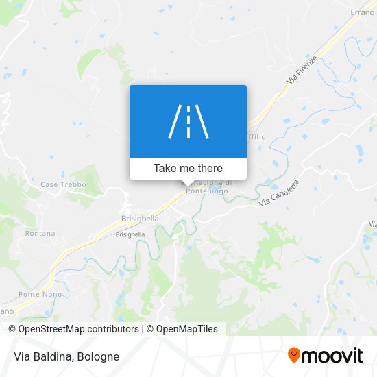 Via Baldina map