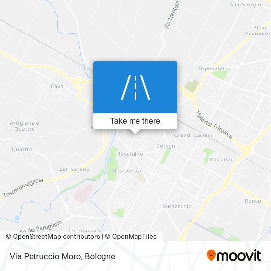 Via Petruccio Moro map
