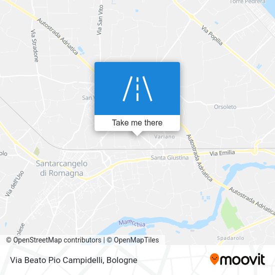 Via Beato Pio Campidelli map