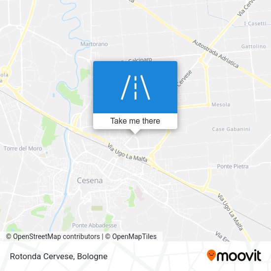 Rotonda Cervese map