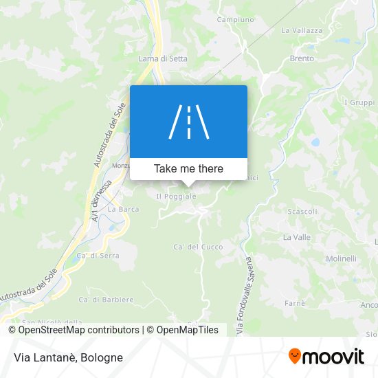 Via Lantanè map