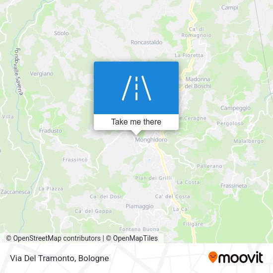 Via Del Tramonto map