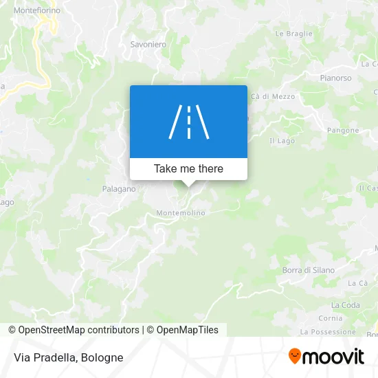 Via Pradella map