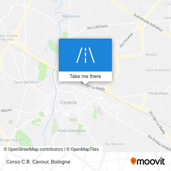 Corso C.B. Cavour map