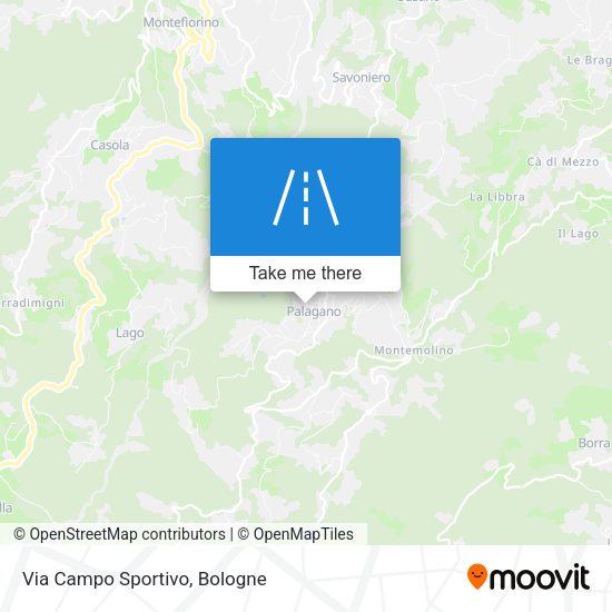 Via Campo Sportivo map