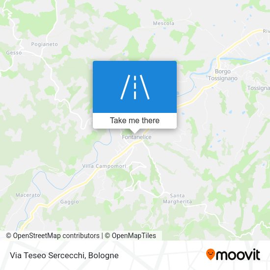 Via Teseo Sercecchi map