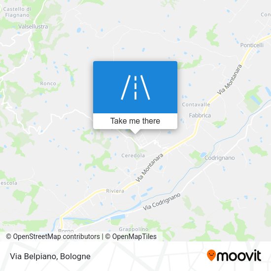 Via Belpiano map