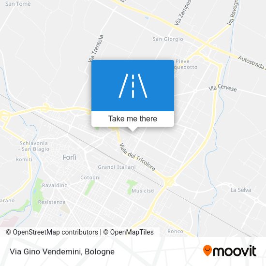 Via Gino Vendemini map