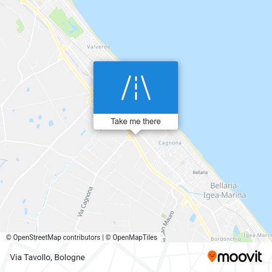 Via Tavollo map