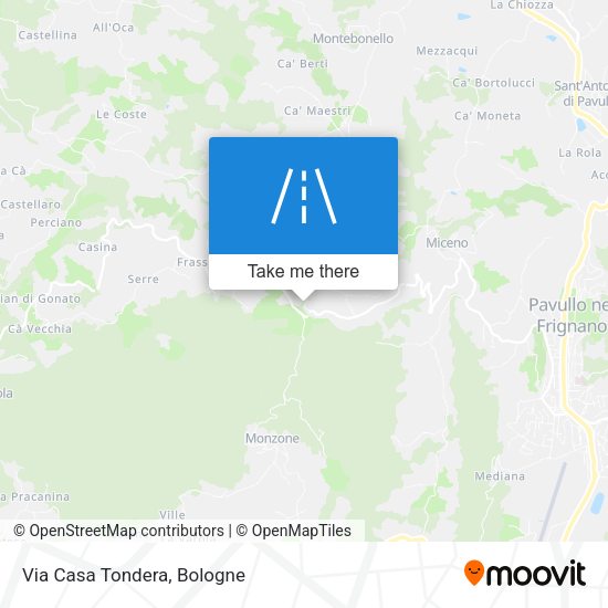Via Casa Tondera map