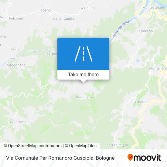 Via Comunale Per Romanoro Gusciola map