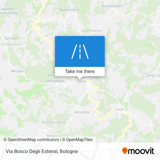 Via Bosco Degli Estensi map
