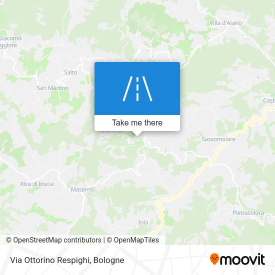 Via Ottorino Respighi map