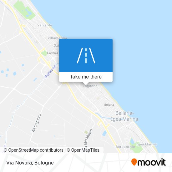 Via Novara map