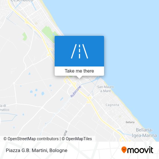 Piazza G.B. Martini map