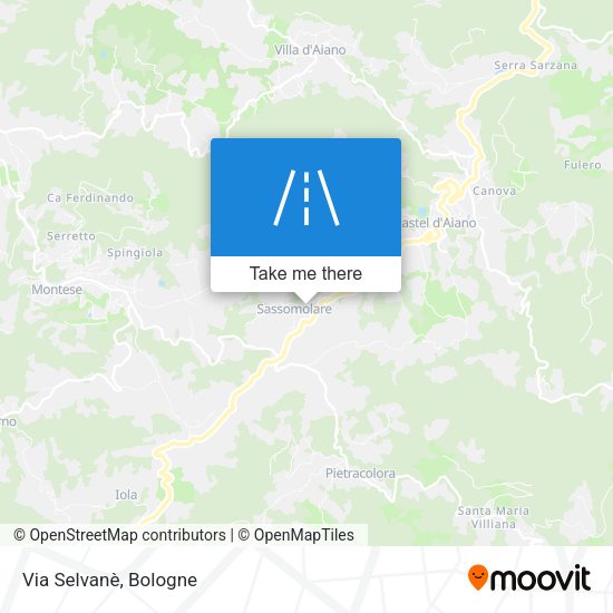 Via Selvanè map