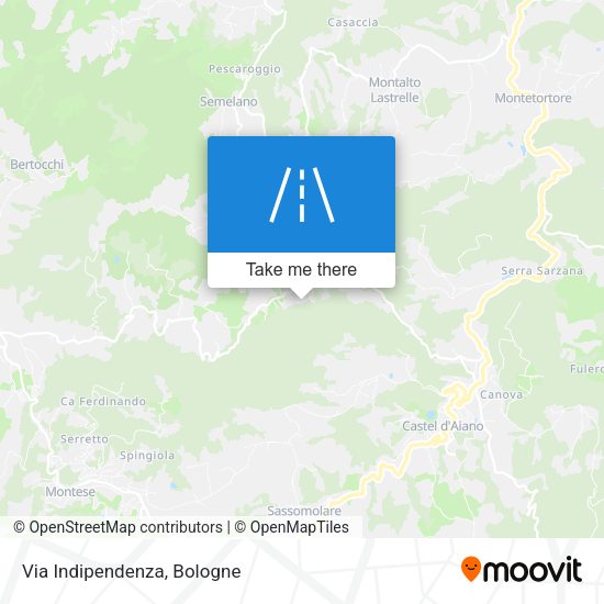 Via Indipendenza map