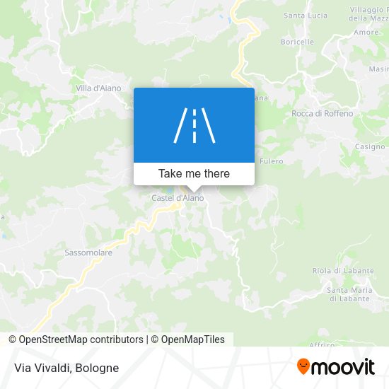 Via Vivaldi map