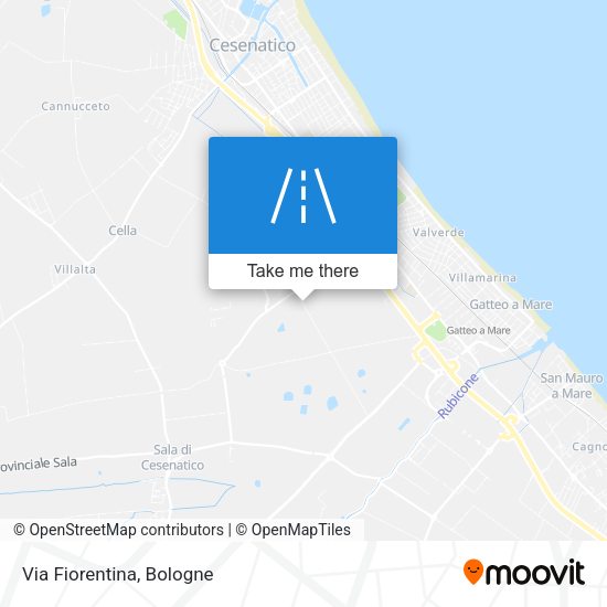 Via Fiorentina map