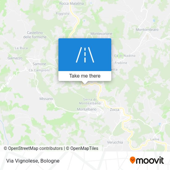 Via Vignolese map