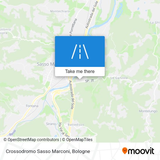 Crossodromo Sasso Marconi map