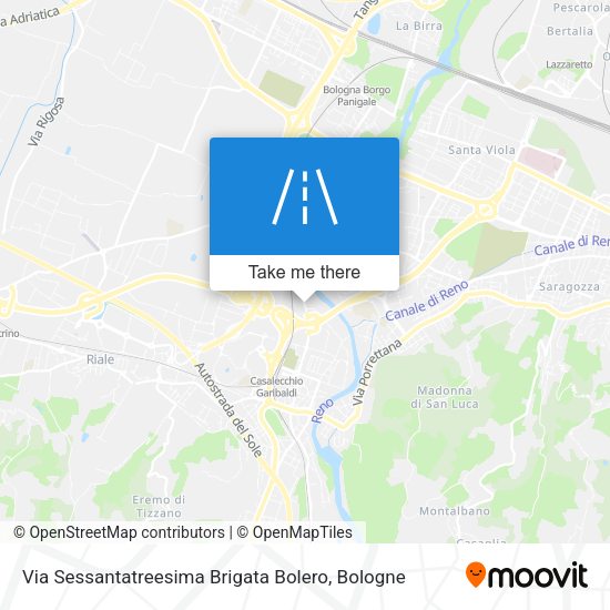 Via Sessantatreesima Brigata Bolero map