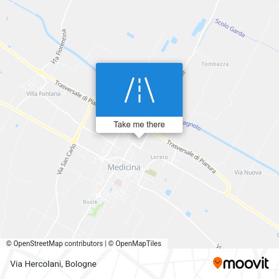 Via Hercolani map