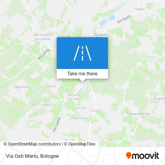 Via Osti Mario map