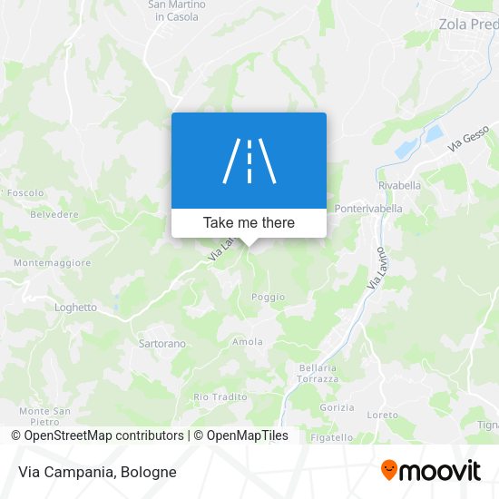 Via Campania map