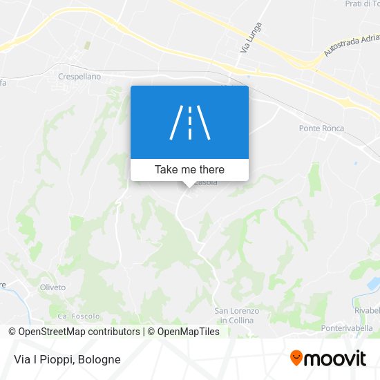 Via I Pioppi map