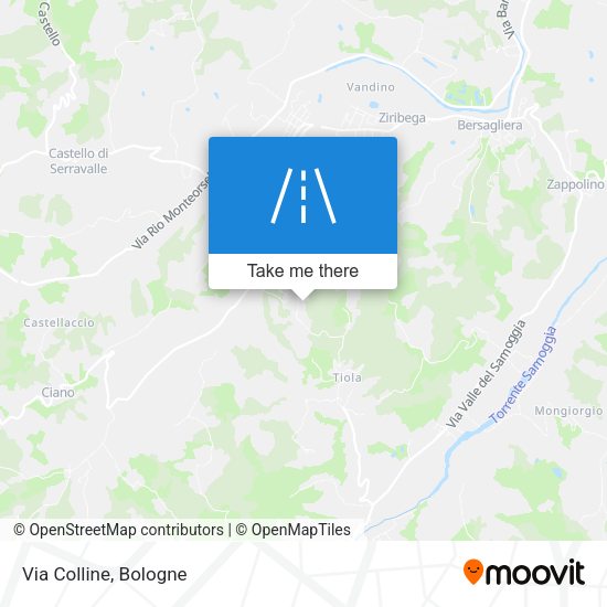 Via Colline map