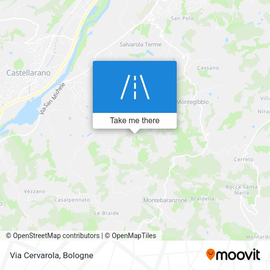 Via Cervarola map