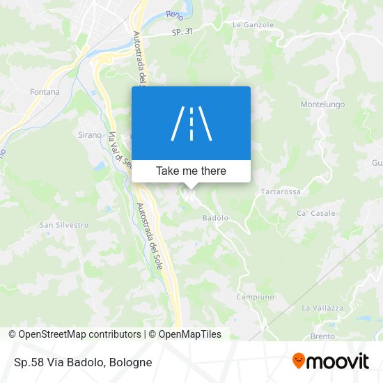 Sp.58 Via Badolo map
