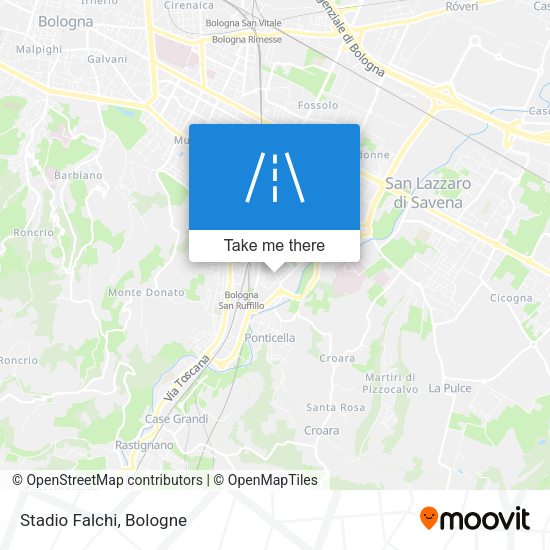 Stadio Falchi map