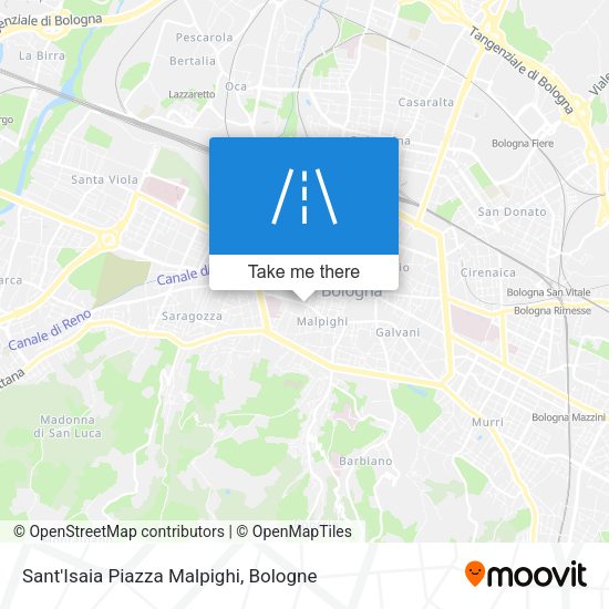Sant'Isaia Piazza Malpighi map