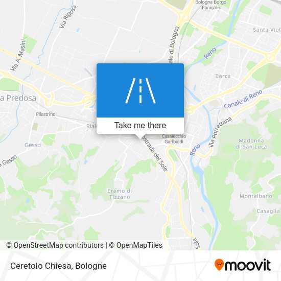 Ceretolo Chiesa map