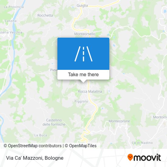 Via Ca' Mazzoni map