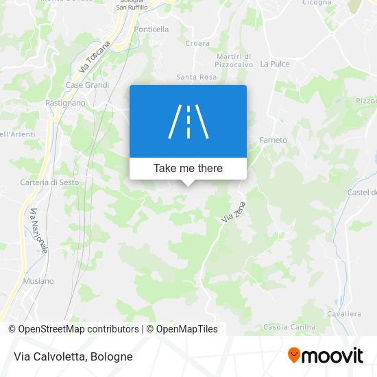 Via Calvoletta map