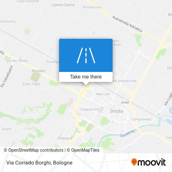 Via Corrado Borghi map
