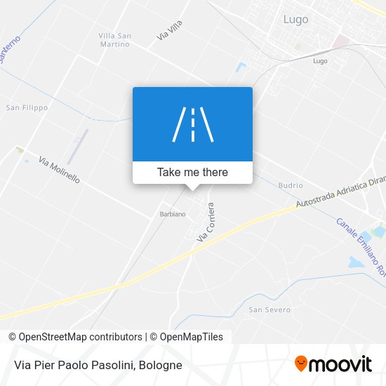 Via Pier Paolo Pasolini map