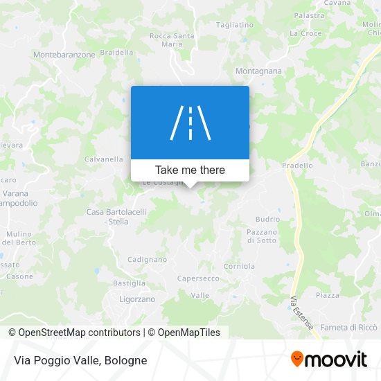 Via Poggio Valle map