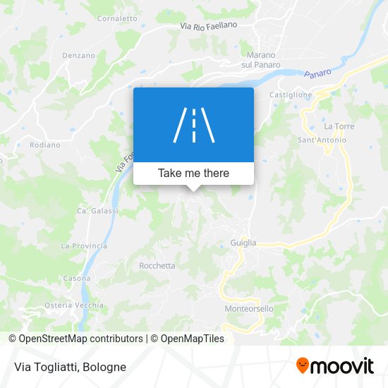 Via Togliatti map