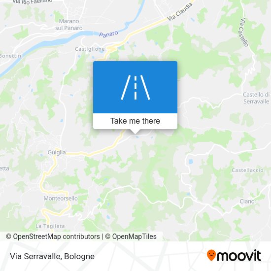 Via Serravalle map