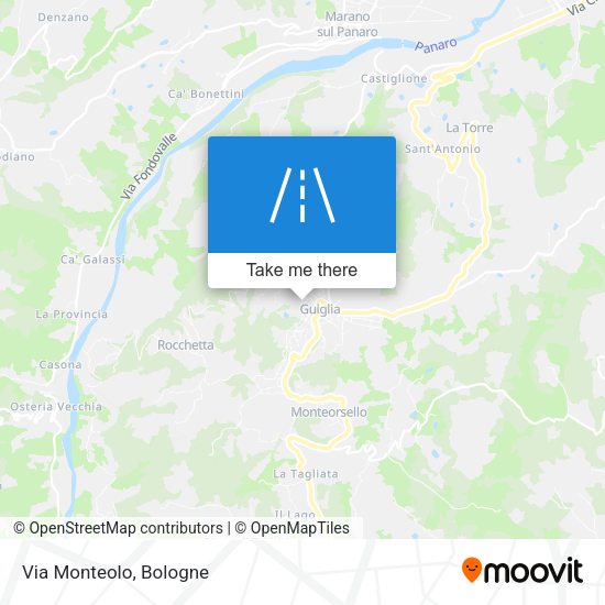 Via Monteolo map