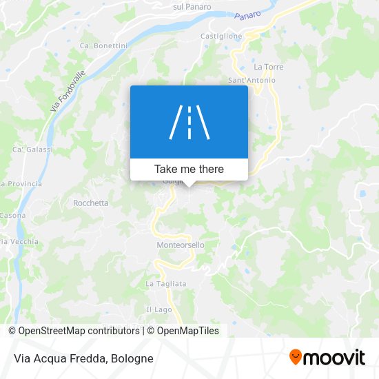 Via Acqua Fredda map